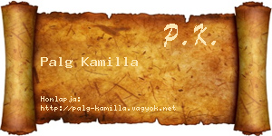 Palg Kamilla névjegykártya